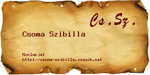 Csoma Szibilla névjegykártya